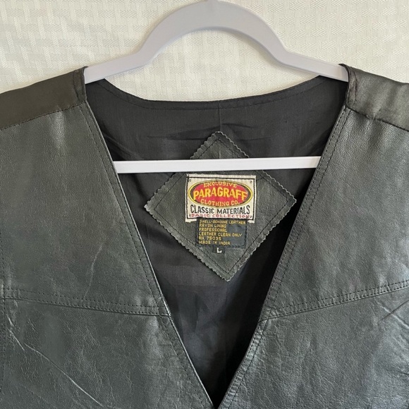 Preowned 1990s Exclusive PapaGraff Clothing Co Leather Vest Western Style. - Picture 5 of 12